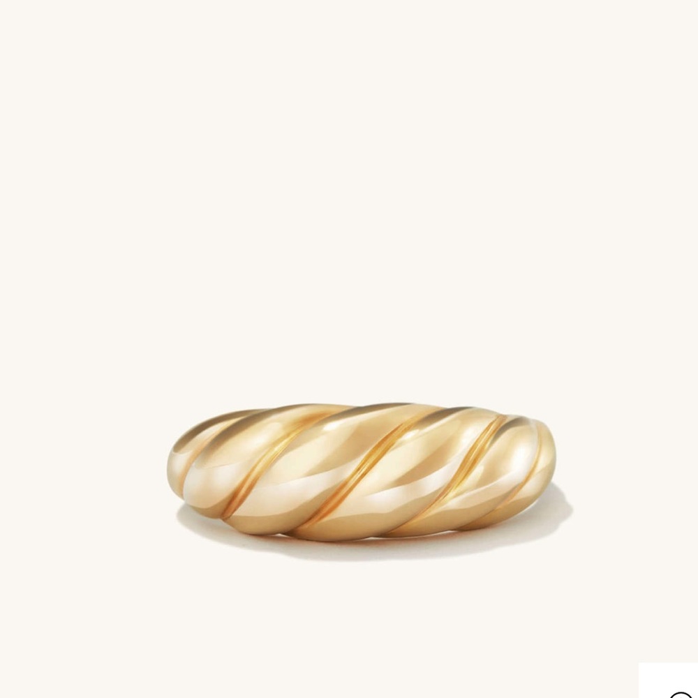 Mejuri 14k Yellow Gold Croissant Dome Ring